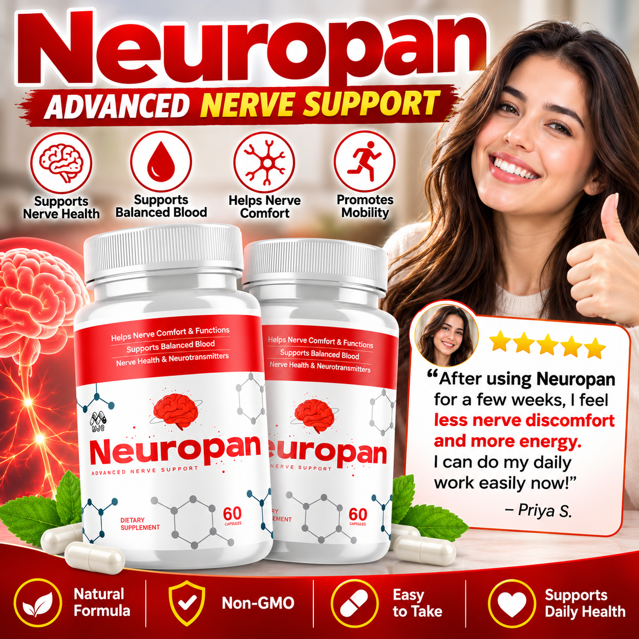 Neuropan Advanced Nerve Support official bottles